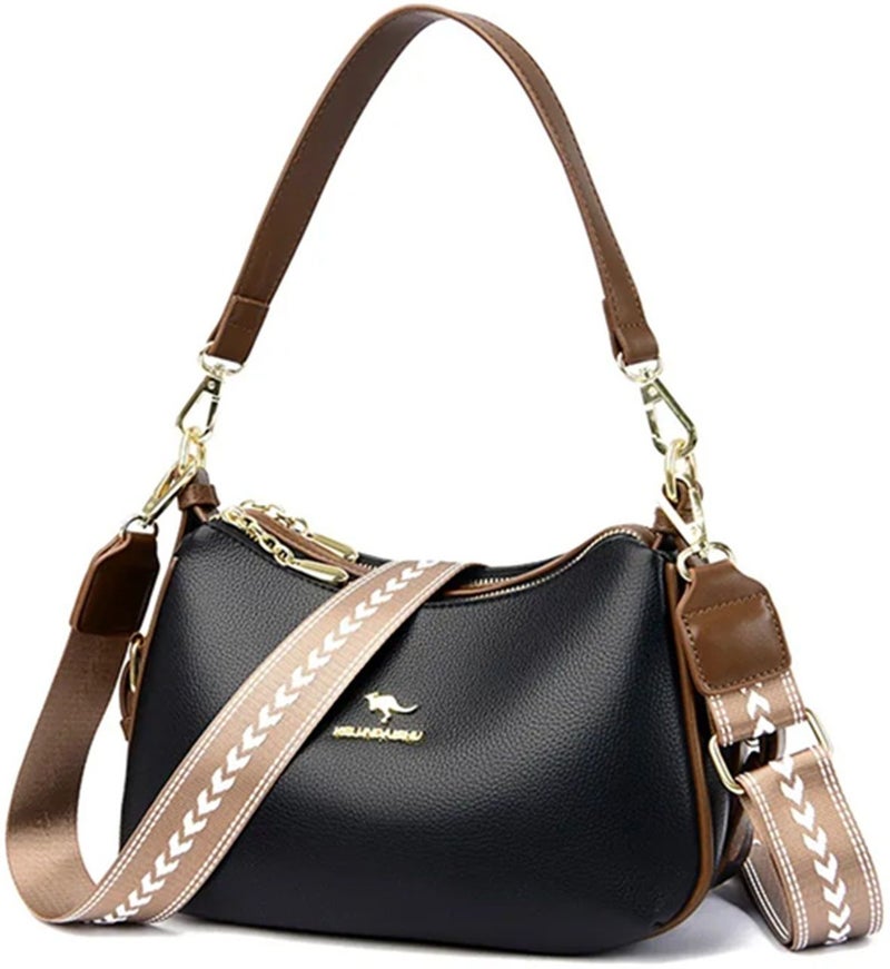 Osman Black PU Sling Bag for Women - Image 1